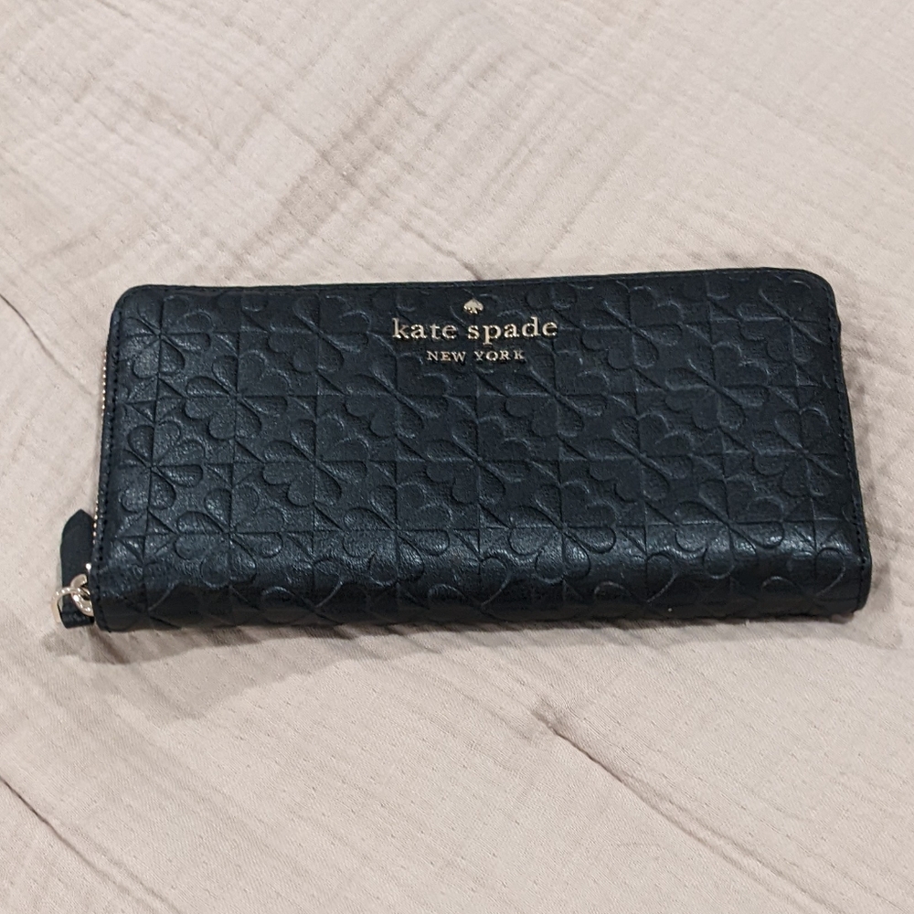 Kate Spade Hollie Spade Clover Geo Embossed Large Continental Wallet